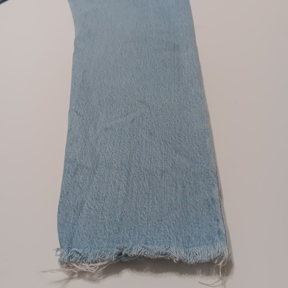 Levis 501 Womens Light Wash Straight Leg Jeans Button Fly Stretch 31X28 Stretch - Picture 4 of 13